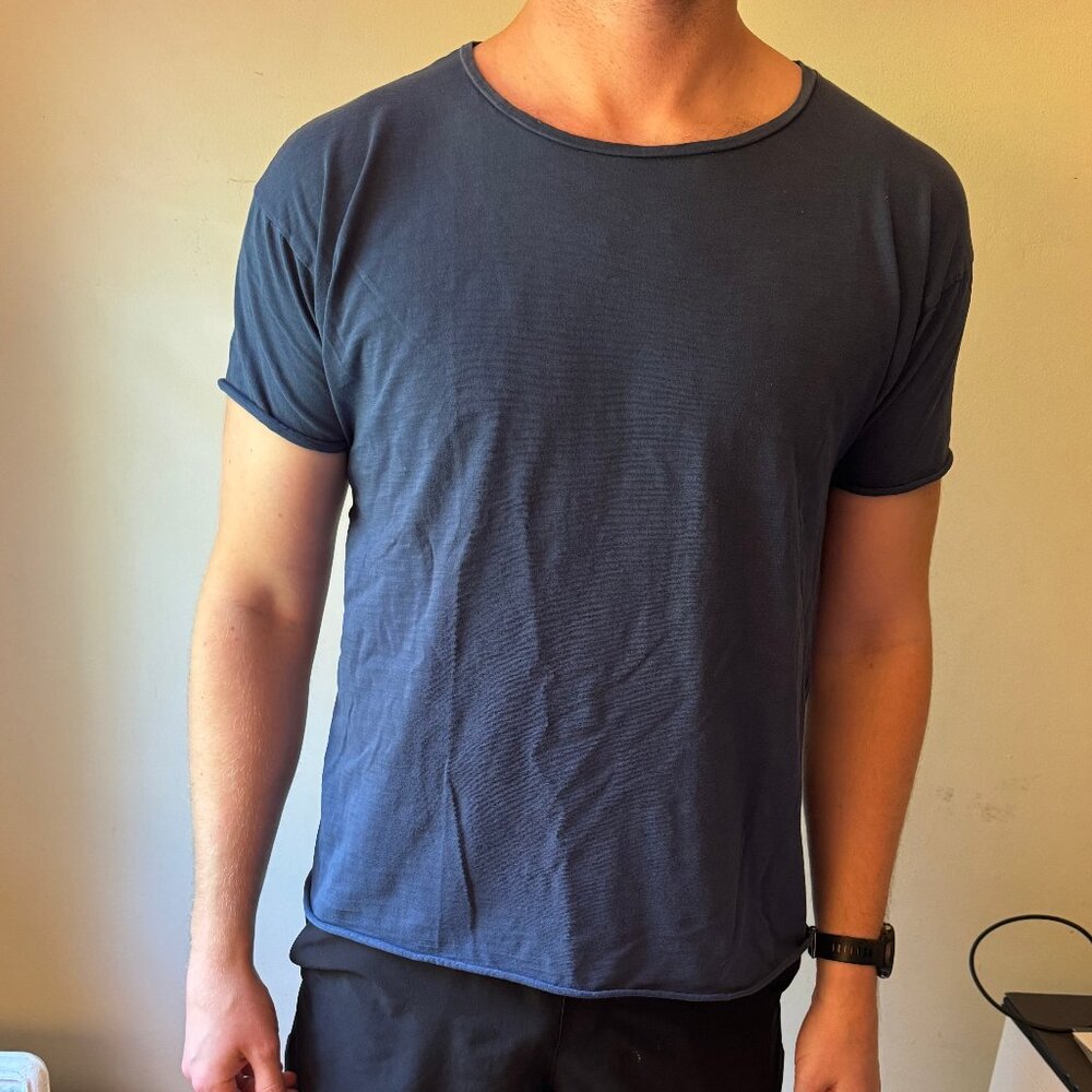 NUDIE JEANS Blue Slub Tee